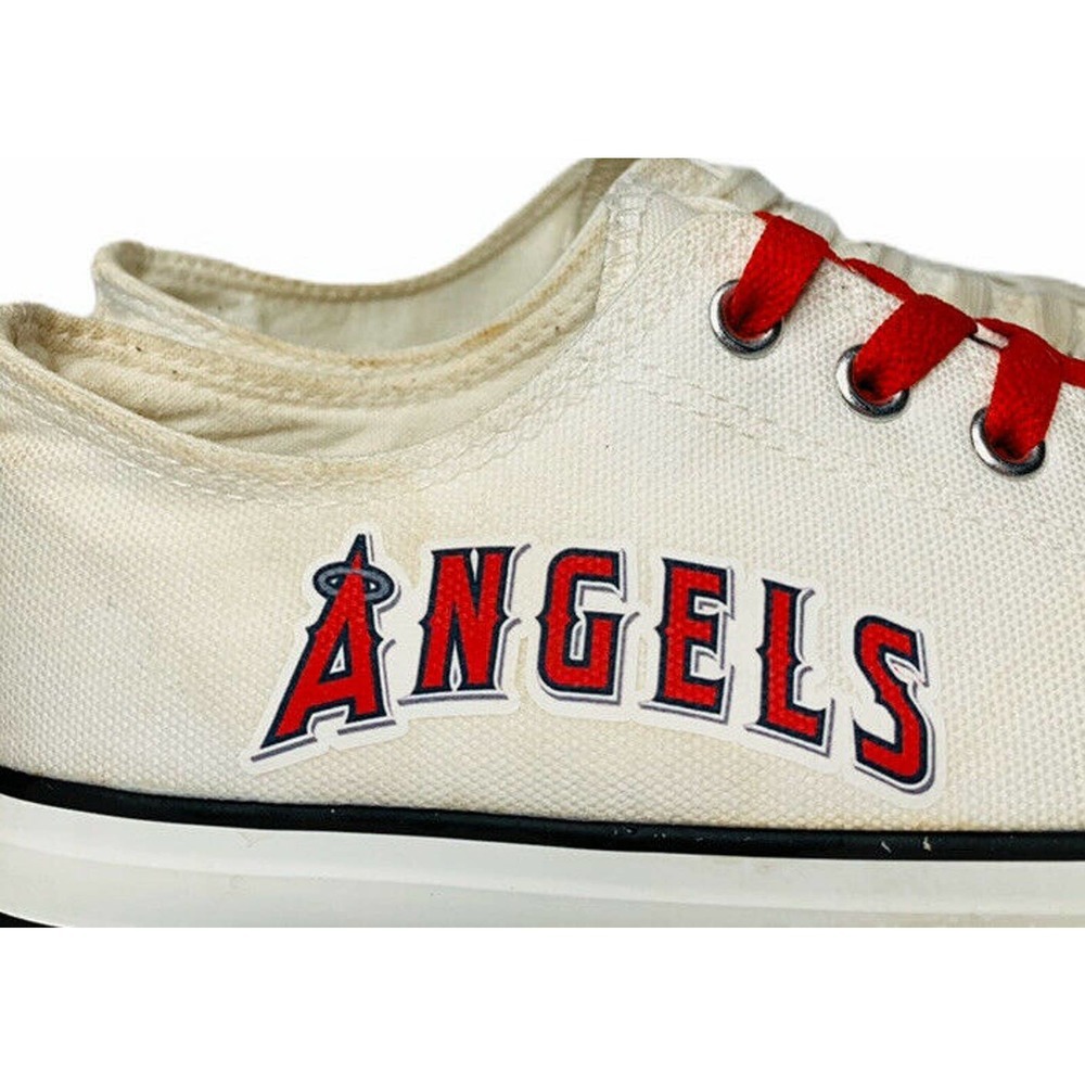 Los Angeles Angels Unisex Canvas Baseball Shoes MLB Sneakers Sz 39 M 6.5 W 8.5 - Picture 2 of 11